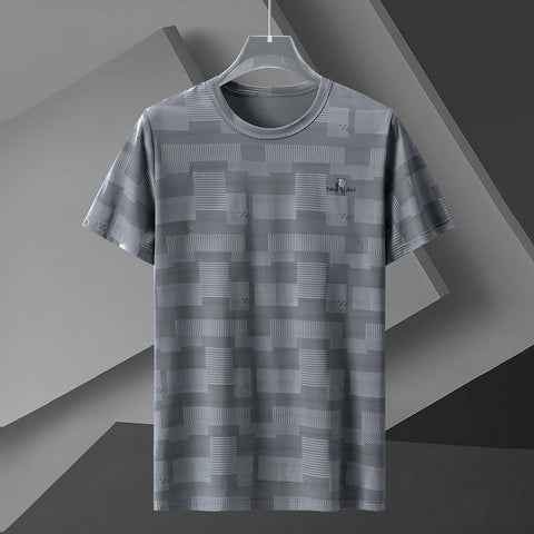 Men's Ice-Silk T-Shirt – Quick-Dry Short-Sleeve