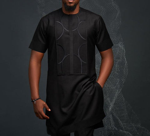 Men's African Ethnic-Print Tee – Bold Pattern