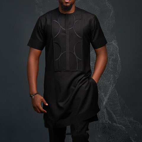 Men's African Ethnic-Print Tee – Bold Pattern