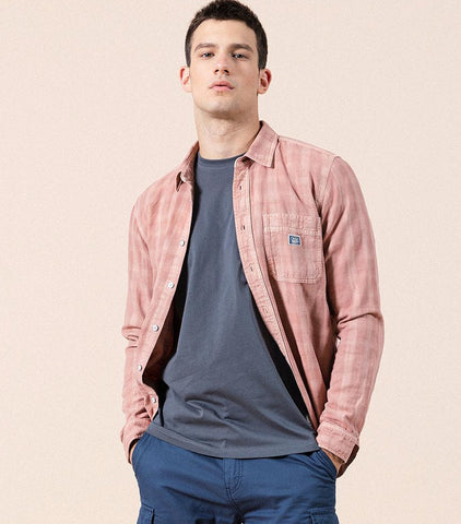 Men's Pure Cotton Round-Neck Tee – Solid All-Match