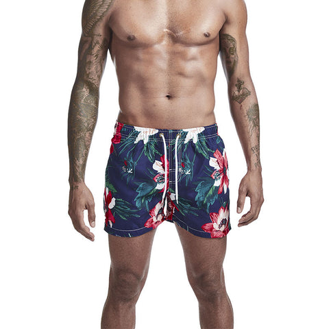 Men's Beach Shorts – Quick-Dry Printed Slim