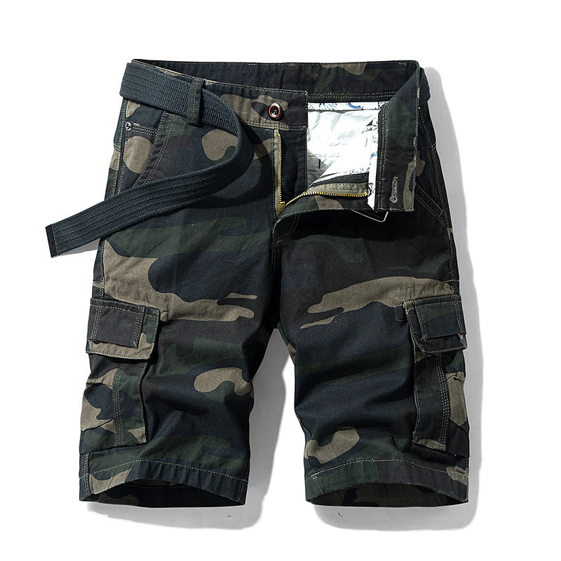 Men's Camo Cargo Shorts – Loose Overalls