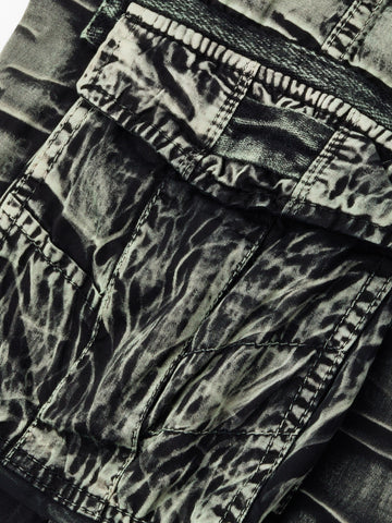 Manlyflex Camo Pattern Cotton Cargo Shorts