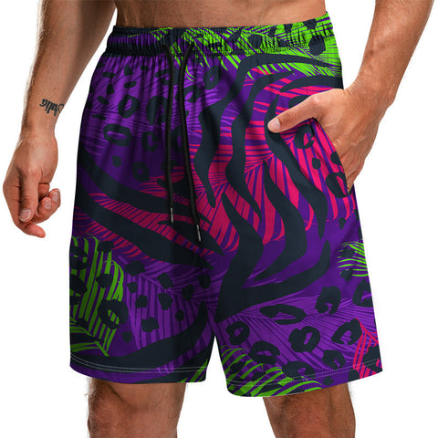 Men's Beach Shorts – Leaf 3D Print