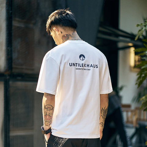 Men's Printed Loose Cotton Tee – Casual Half-Sleeve