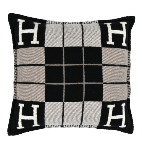 Wool Cashmere Avalon III Pillow PM Ecru Black