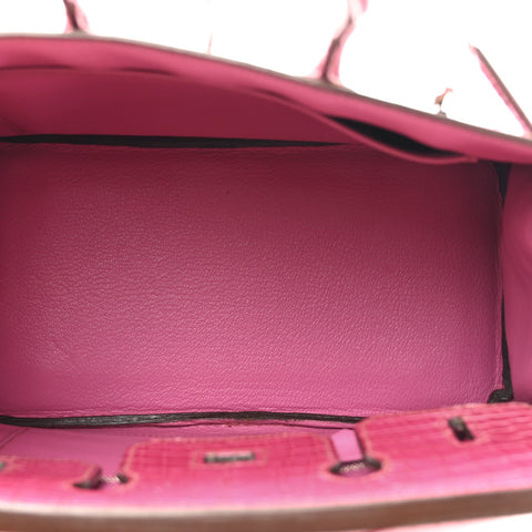 Shiny Niloticus Crocodile Birkin 25 Rose Scheherazade