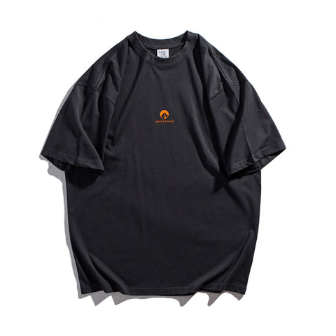 Men's Printed Loose Cotton Tee – Casual Half-Sleeve