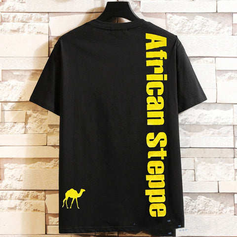 Men's Hip-Hop Loose Tee – Large Summer Fit