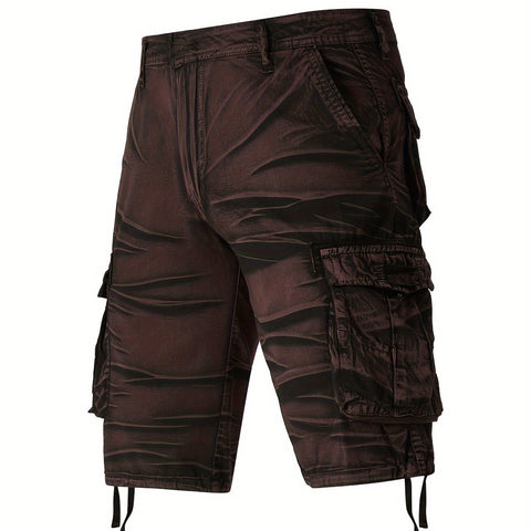 Manlyflex Camo Pattern Cotton Cargo Shorts