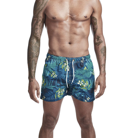 Men's Beach Shorts – Quick-Dry Printed Slim