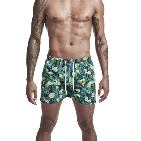 Men's Beach Shorts – Quick-Dry Printed Slim