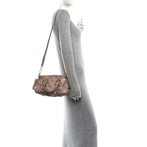 Vitello Shine Top Handle Satchel Mughetto