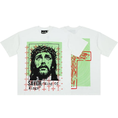 Hellstar Jesus Graphic Washed Oversized T-Shirt