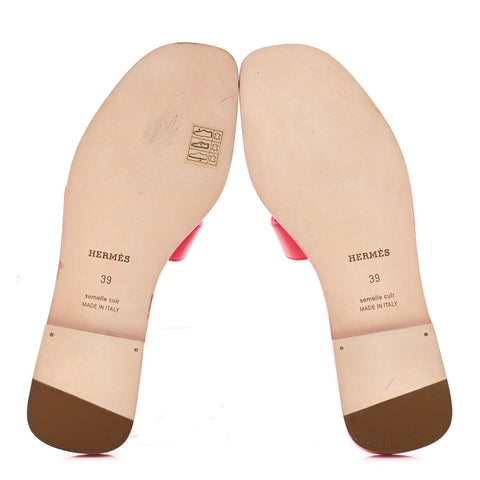 Calfskin Oran Sandals 39 Rose Mexico