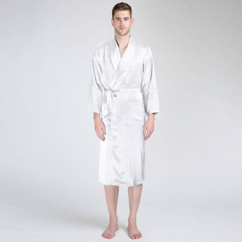 Long Silk Robe For Men Big And Tall Silk Dressing Gown