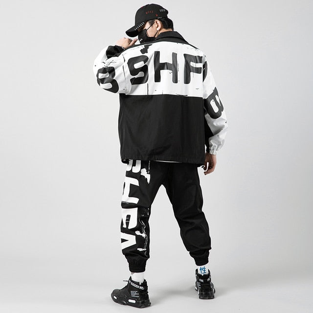 Streetwear Tracksuit Men Spring Sportswear Hip Hop Men's Sets Casual Male Track Suit Two Piece Set Jacket + Jogger Pants