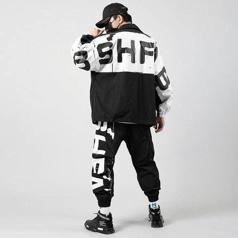 Streetwear Tracksuit Men Spring Sportswear Hip Hop Men's Sets Casual Male Track Suit Two Piece Set Jacket + Jogger Pants