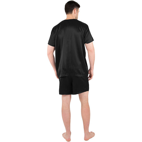 Mens Silk Pajamas Button Down Mens Silk Pajama Set Silk Shorts Set